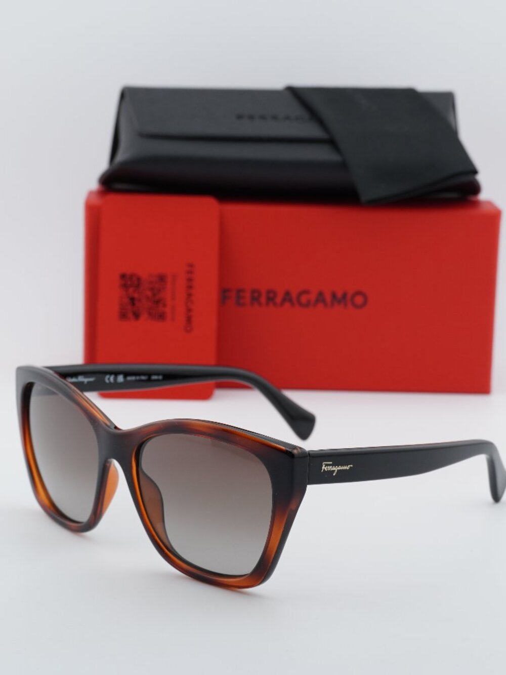 Salvatore Ferragamo SF957S 214 Cat Eye Sunglasses - Havana / Brown